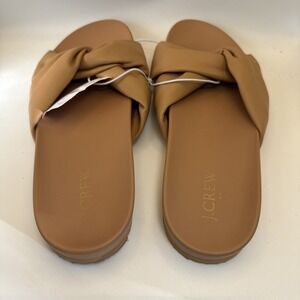 NEW J Crew‎ Factory Cross Over Strap Slides NWT Size 9 Sandals